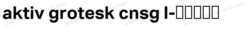 aktiv grotesk cnsg l字体转换